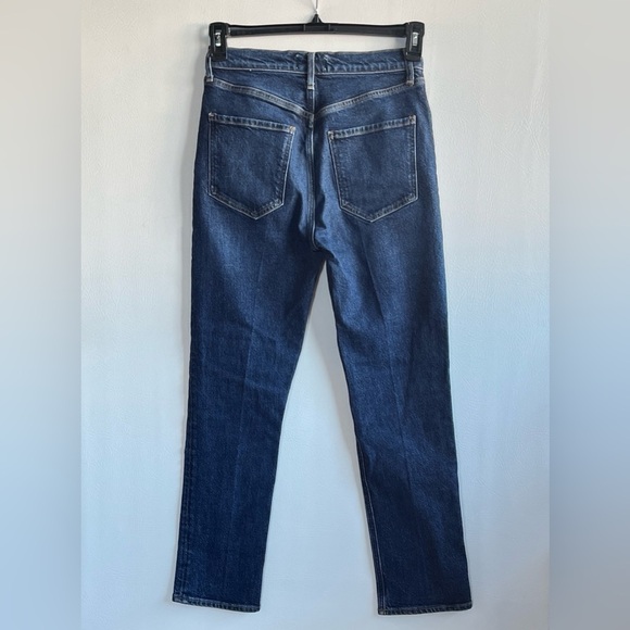 Agolde Riley Long Skinny Jeans - Dark Blue sz 27 - Picture 3 of 10